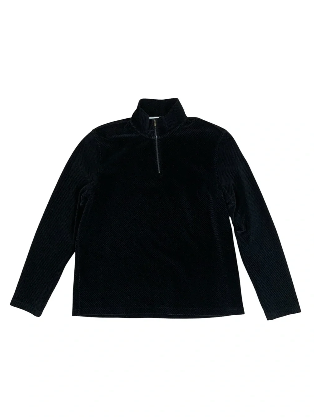 Ted Baker London Black Textured Quarter Zip Pullover 5 Long Sleeve XL
